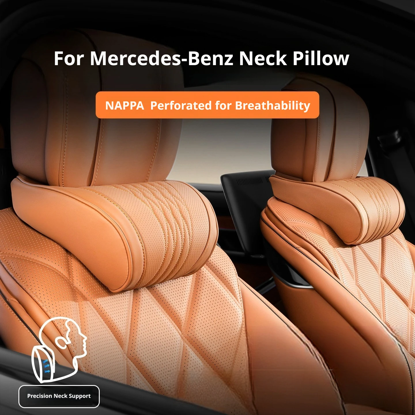 1Pcs 자동차 좌석 머리 받침 목 베개 메르세데스 AMG W205 C300 W203 W206 W108 W124 W126 W140 W168 W169 액세서리 인테리어