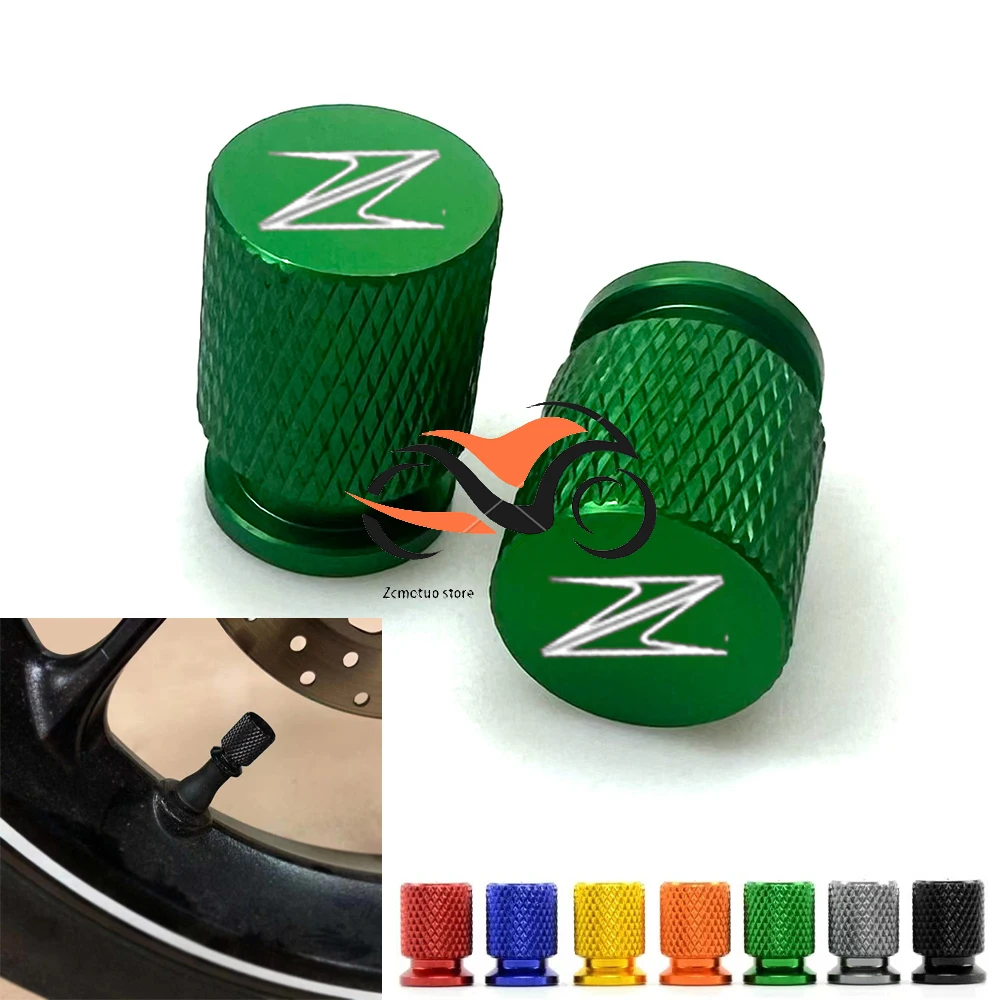 

High Quality Tire Valve Cap Stem Cover Plugs For Kawasaki Z900 Z800 Z750 Z650 NINJA400 Motorcycle universal Accessories