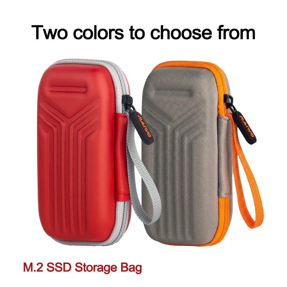 MAIWO M.2 SSD 보관 가방 외장 하드 드라이브/이어폰/데이터 라인 HDD 케이스용 M.2/2.5'' SSD/HDD용 보호 가방 휴대용 가방