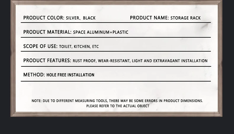 Aluminum Corner Shower Rack - Wall Mounted Bathroom Storage Organizer