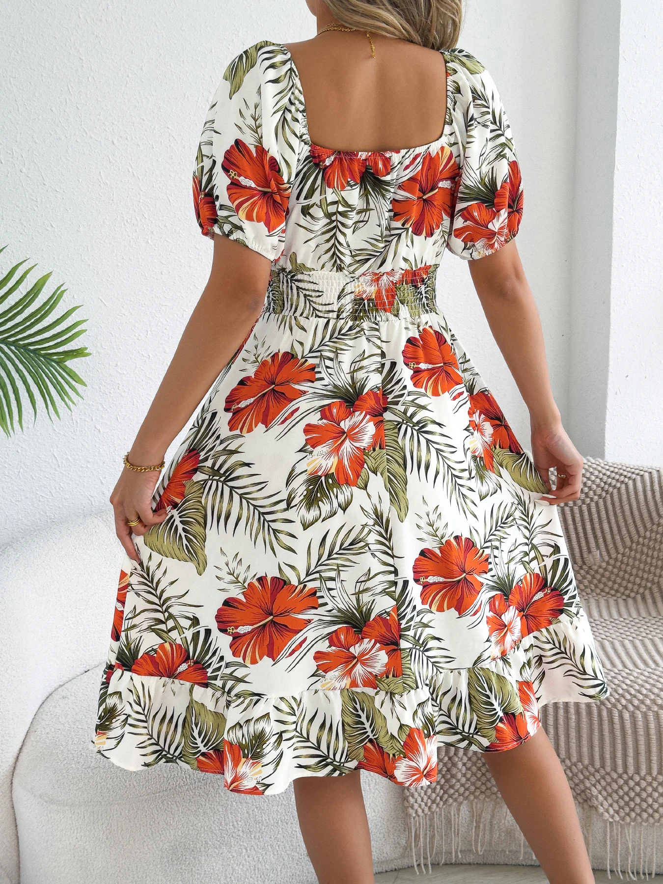 Floral Print A Line Dress for Women