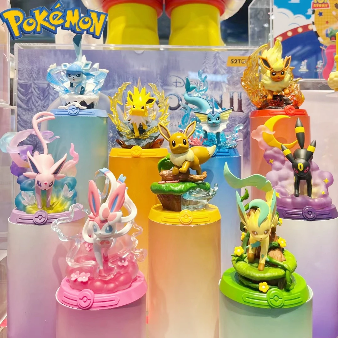 In Magazzino Pokemon Figure Blind Box Eevee Figure Sylvion Vaporeon Anime Figure Eeveelution Figure Scatola A Sorpresa Modello Giocattolo Regalo