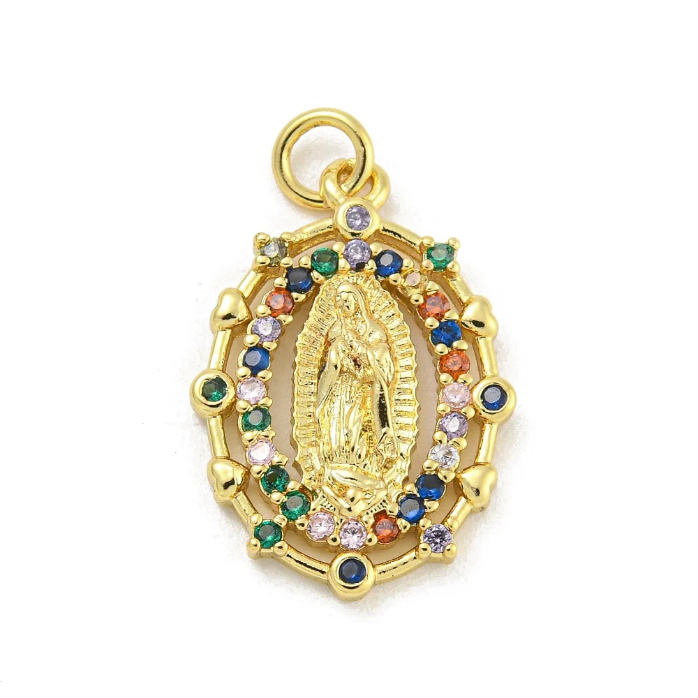 PandaHall 10 Stück 18K Vergoldete Jungfrau Maria Anhänger Katholische Rosenkranz-Anhänger für DIY Damen Halsketten Schmuckherstellung Zubehör – Detail 33