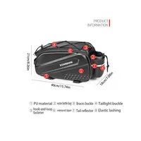 Sac chameau arrière rigide de grande capacité pour vélos, sac étanche pour étagère de siège arrière pour le cyclisme 6