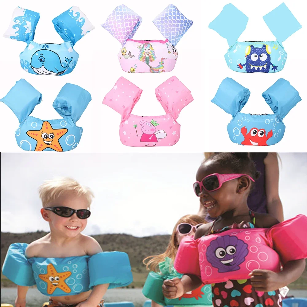 Swimming Armbands Baby Float Arm Sleeve Floating Ring Safe Life Jacket Buoyancy Vest Kid Swimming Equipment Armbands Swim Foam Pool Toys Life Vest