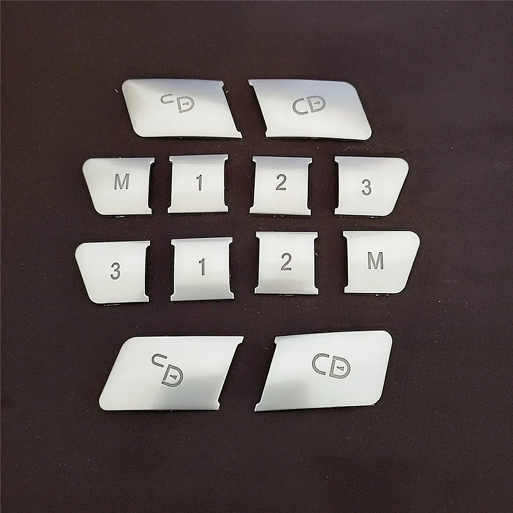 

12/16pcs Car Styling Door Seat Memory Lock Buttons Window Lift Button Trim Covers Stickers for Mercedes Benz C E Class W204 W212