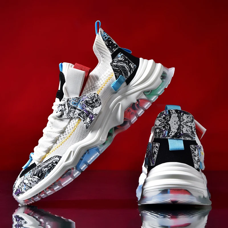 

New Men Shoes Sneakers Female Casual Men's Shoes Tenis Luxury Shoes Trainer Race Breathable Shoes Fashion Running Flyweave Shoes