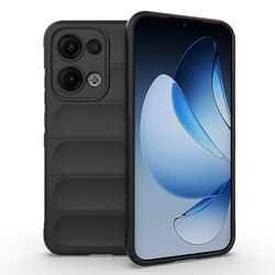 Silicone Shockproof Case - Flexible Skin Feeling Protective Cover - OPPO Reno 13 Pro 5G (Black)