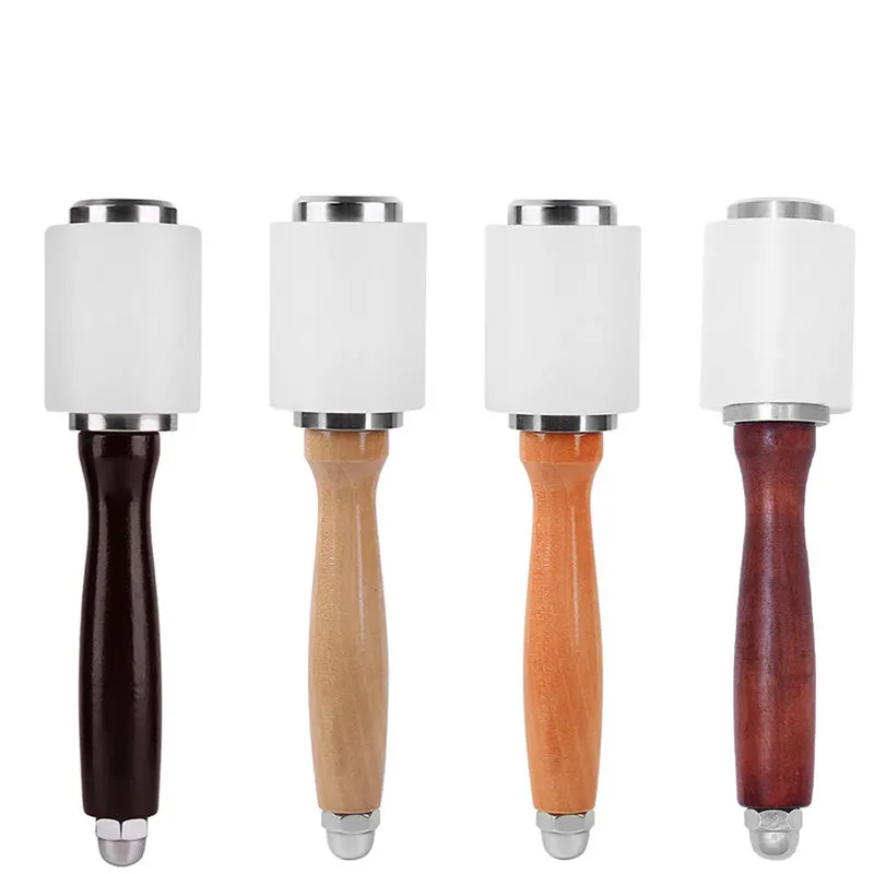 

Leather Carving Hammer Printing Tool DIY Craft Cowhide Punch Cutting Sew Nylon Hammer Tool Kit with Wood Handle 430g