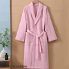 100% coton Couple Robe gaufre peignoir Robe Kimono Yukata maison vêtements décontracté femmes vêtements de nuit printemps été vêtements de détente