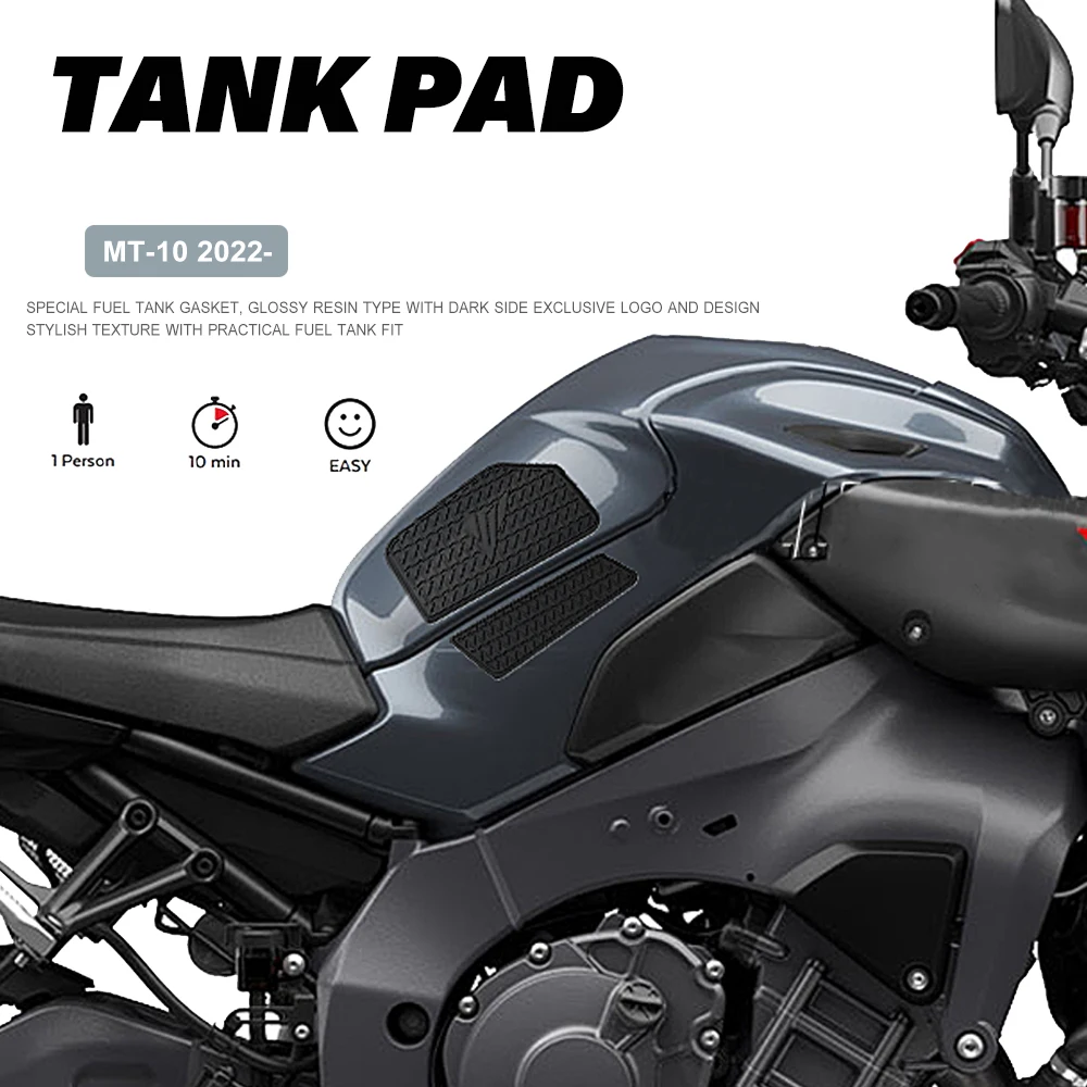 For Yamaha MT-10 MT10 mt10 2022 2023 Side Fuel Tank pad Tank Pads Protector Stickers Decal Gas Knee Grip Traction Pad Tankpad new for yamaha mt 07 mt07 mt 07 side fuel tank pads protector stickers decal gas knee grip traction pad side sticker 2023 2022