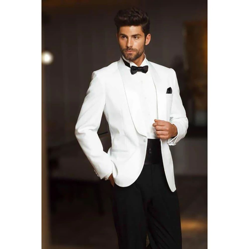Single Breasted Men Suit Two Pieces(Jacket + Pants) Lapel Outfits Chic Casual Party Prom Wedding Set