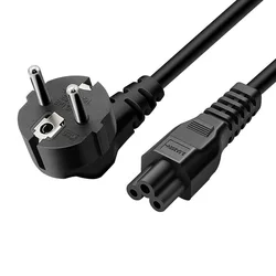 EU Plug Laptop and TV Power Adapter Extension Cable - 1.2m IEC C5 to C6 Charger Cord - 1.2m