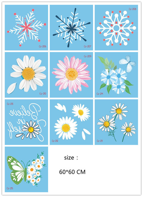Temporary Tattoo Sticker Snowflake Snowman Butterfly Flower Pattern Water Transfer Face Arm Body Art Fake Tatoo