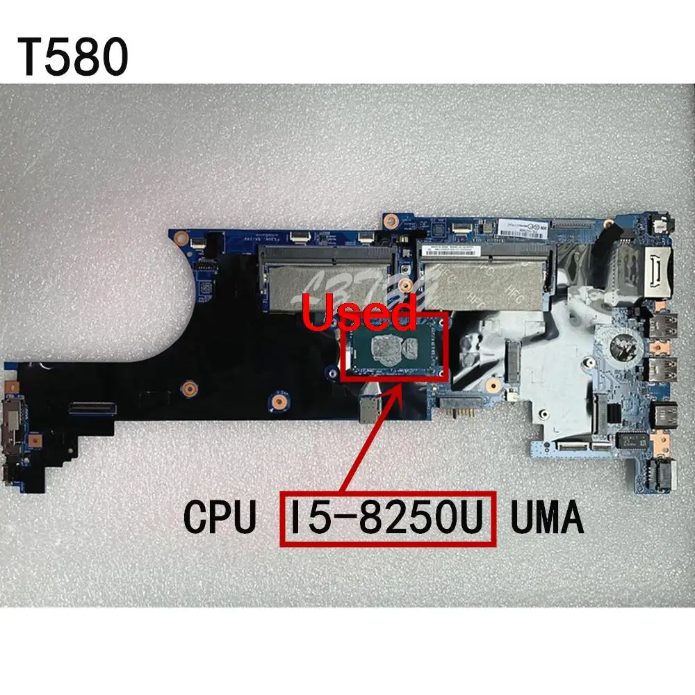 

Used for Lenovo ThinkPad T580 Laptop Motherboard Main Board CPU I5-8250U UMA FRU 01YR240