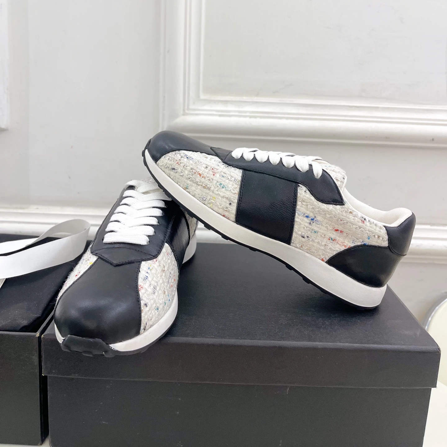 New Shoes Women Genuine Leather Sneakers Mixed Colors Sports Leisure Flats Round Toe Lace Up Designer Shoes Zapatillas De Mujer 3
