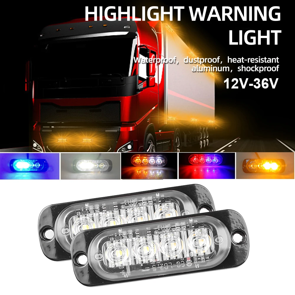 4LED high intensity trailer marker lights led for side warning signal.