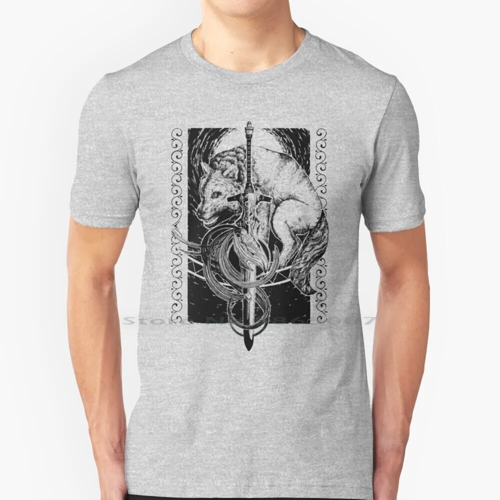 Maglietta Greywolf 100% Cotone Dark Souls 2 Dark Souls 3 Solaire Of Astora Sif Lordran Artorias Fire Keeper Videogiochi Gaming