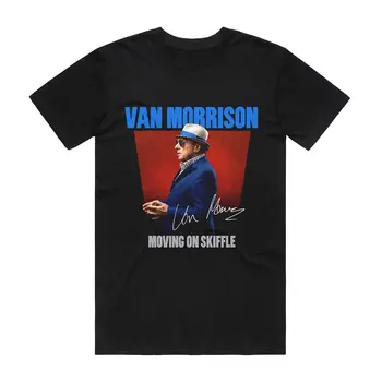 Vtg Van Morrison 무빙 온 스키플 코튼 유니섹스 셔츠, 올 사이즈 블랙 긴팔, C2408