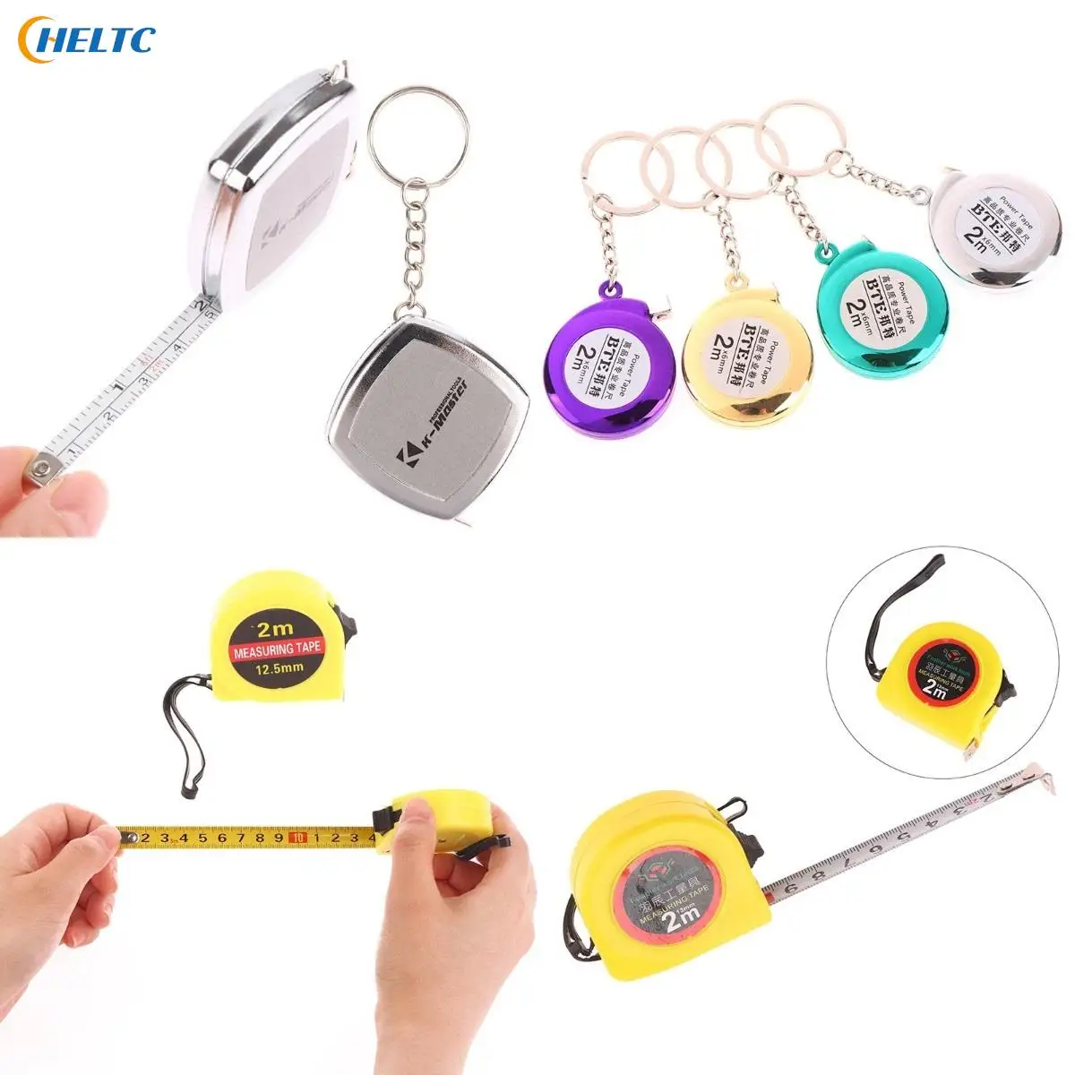 2MDelicateMultipurposeMeasureTapeSteelTapeWithKeychainSmall