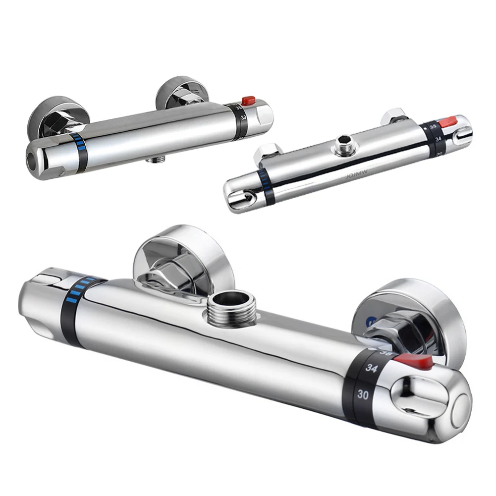 Bathroom thermostatic shower mixing valve wall-mounted 38℃ thermostatic shower anti-scalding faucet valve 6