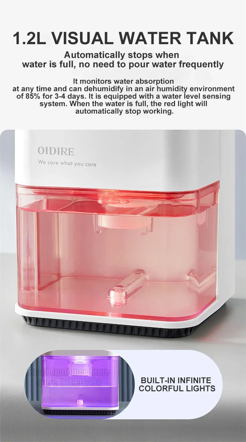Xiaomi ODI-CSJ01 Portable Dehumidifier 1.2L Water Tank