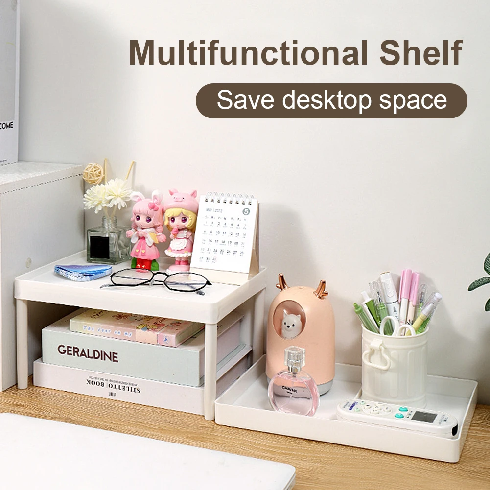 

Multifunctional 2-Tier Desktop Storage Rack Detachable Desktop Organizer Spice Rack Perfume Cosmetic Holder For Kitchen Bedroom