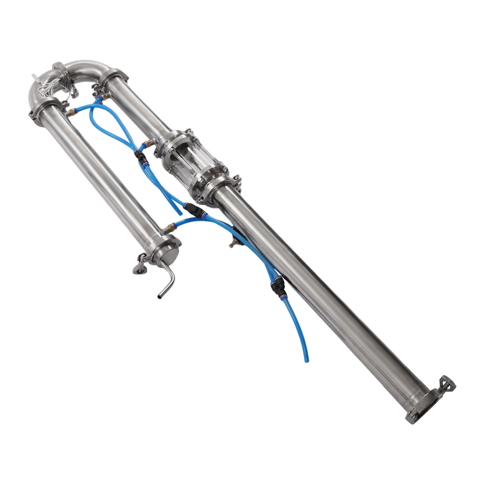 2inch Stainless Steel Moonshine Reflux Distilling Column Brew Wine Making Tool Tubular Distillation Tower Mesh Brewing Equipment
