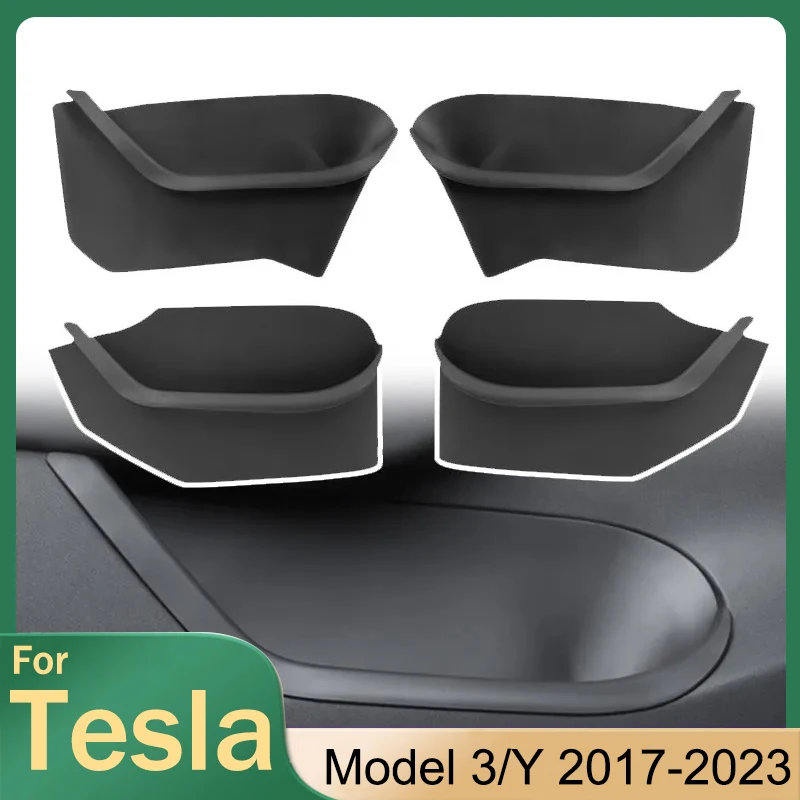 

Tesla Door Storage Box TPE Front Rear Door Slot Storage Box Organizer Protective For Tesla Model Y 3 2017-2023 Accessories