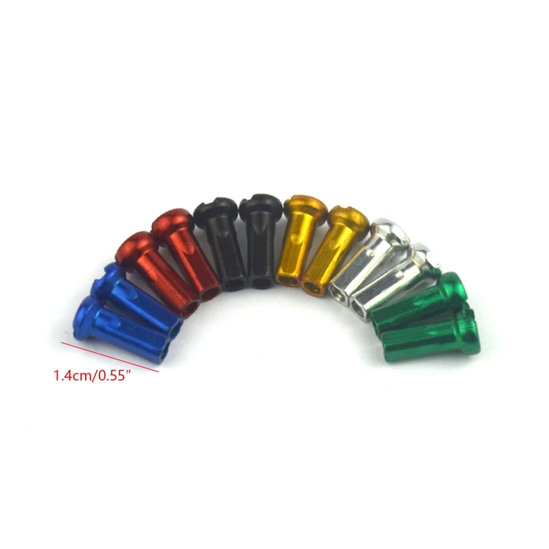 MTB Bike Road Bicycle Nipples 60Pcs/pack 14G 14mm 2.0mm Ultralight High Strength Colorful Spokes Nipple Bike Spoke Caps bike spokes nipples