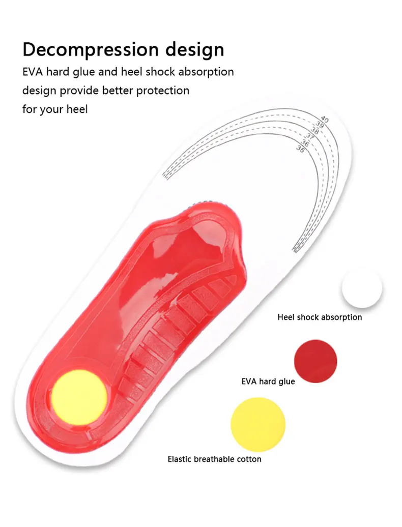 1 pereche branț ortopedic pentru picior plat Suport arc pentru fasciita plantară Pantofi branțuri bărbați femei EVA absorbant șoc anti-alunecare_voghion.com