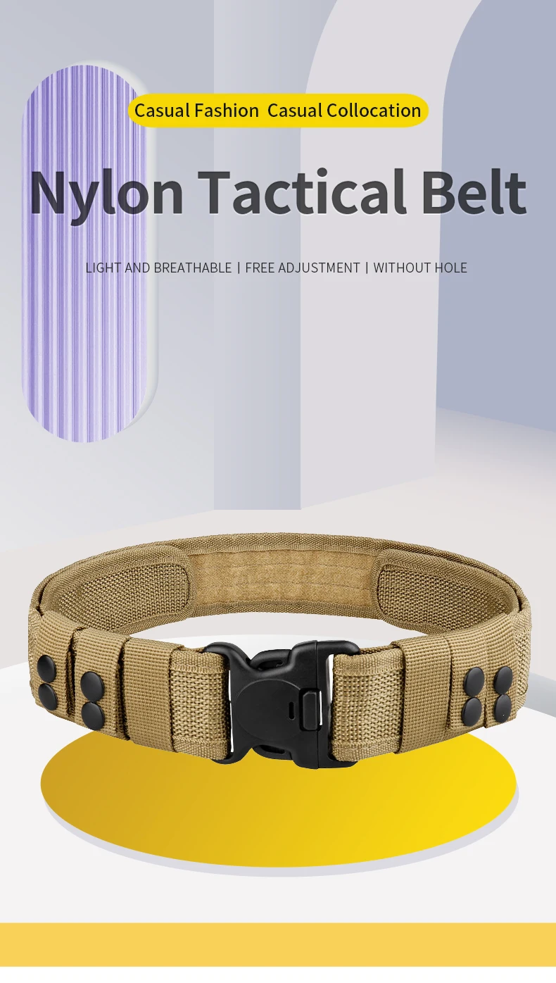 Herren Nylon & Polyester Gewebter Taktischer Gürtel - Langlebiger Hüftgurt für Outdoor-Sportarten, Ideal für Wandern, Training & Abenteuer – Detail 1