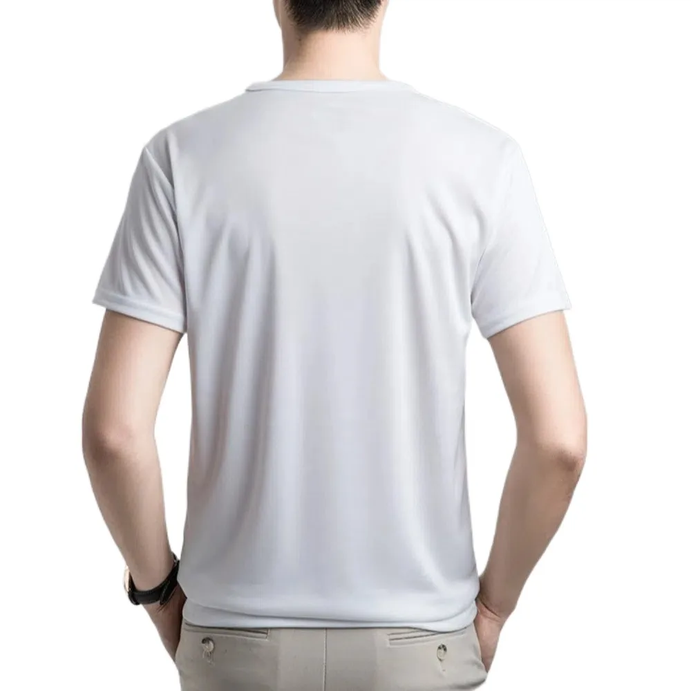 Description Picture 4 of itemLeisure Breathable Ice Silk T Shirts Quick Dry Loose Short Sleeve Sportswear O-neck Thin Men's Sport T-shirt Basketball