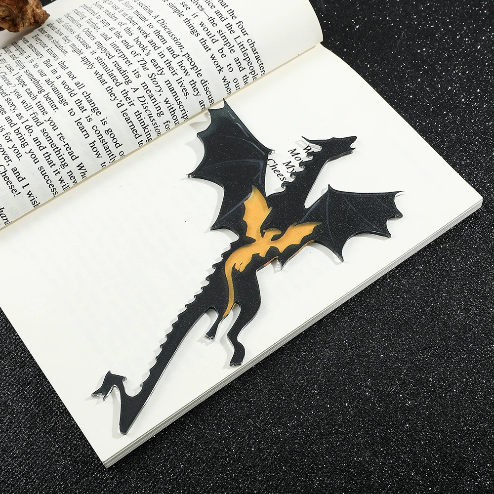 Acrylic Dragon Tassels Bookmark Magic Mysterious Ancient Beast Fantasy Page Marker Bookmark for Students Teachers acrylic bookmark animal bookmark bookmark page holder bookmark holder