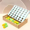 Wooden Connect 4 Classic Grid 4 in a Row Game Strategy Family Board Games 2 Players Suitable for Kids and Adults 3