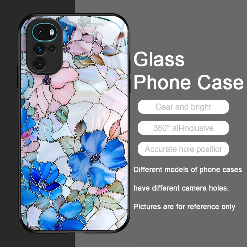 Orchid Lotus Bloom Tempered Glass Phone Case with Large Petals Design