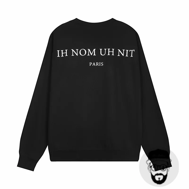 Free shipping IH NOM UH NIT men's hoodie 2024 new men's pure cotton pearl print toptee