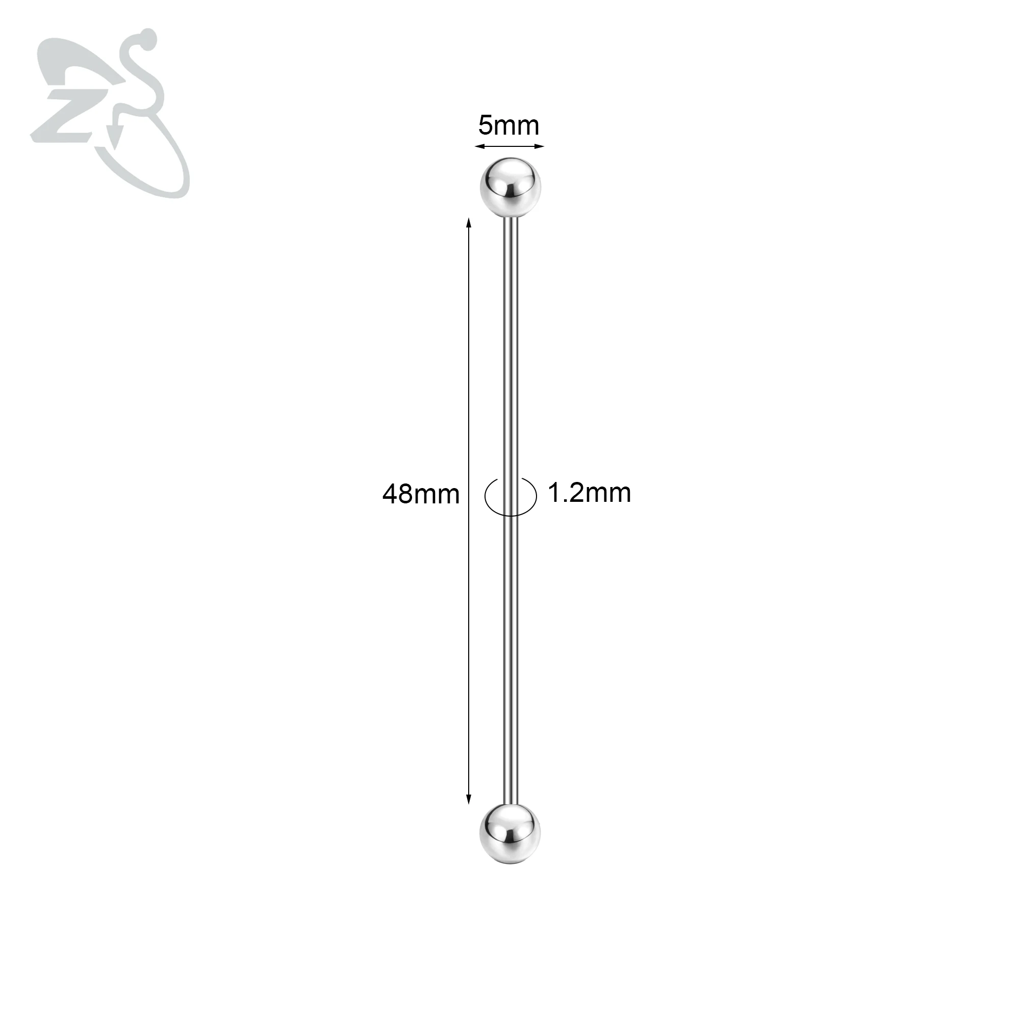 Elegant 316L Surgical Steel Spike Barbell Earrings
