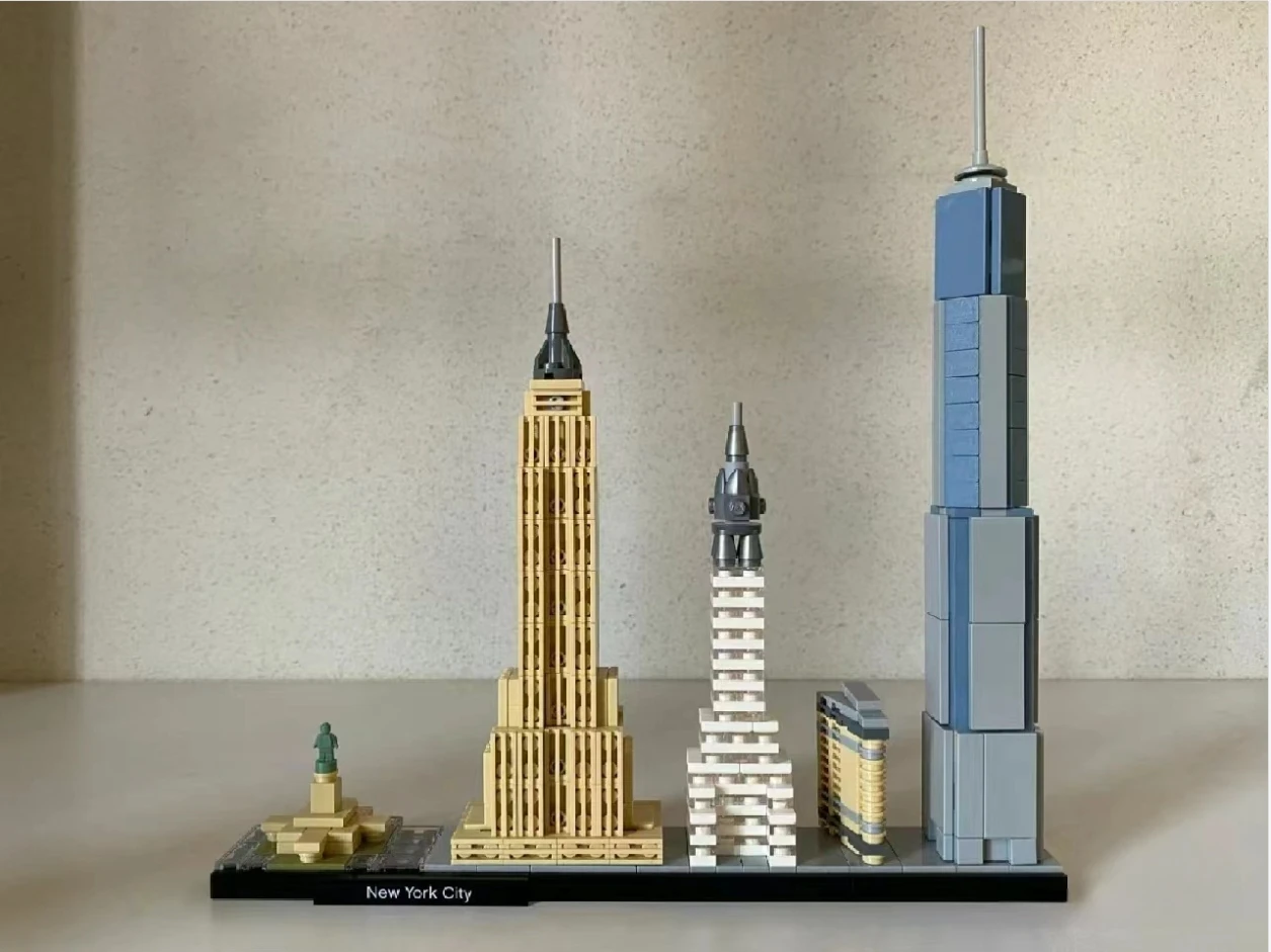 New York London Pairs Dubai Lanmark City Skyline Building Blocks 21052 21044  21028  21034 21032 21027 Construction Bricks Set 6