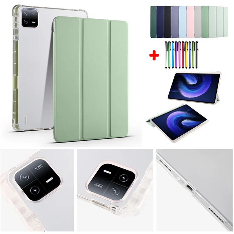 Tablet Coque For Xiaomi Pad 6 Pro Case 2023 With Pencil Holder Funda For Xiaomi pad 6 Case For Mipad 6 11.0 Case + Gift_voghion.com