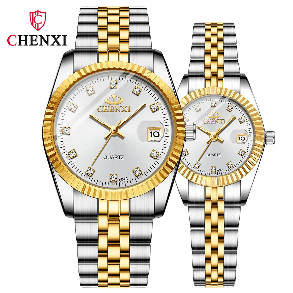 CHENXI Brand Watches Couple Items Business Fashion High Quality Men Women Quartz Watches Gifts For Couple Watch Free Shipping