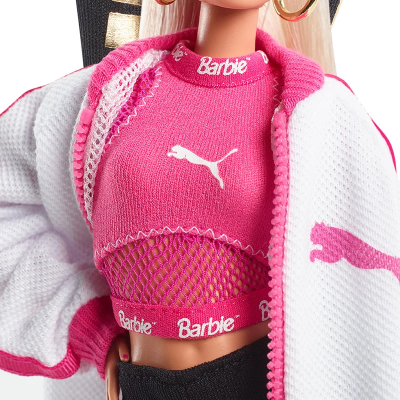 Muñeca Barbie X PUMA, modelo de articulación, chaqueta moda deportiva, Etiqueta Negra, colección limitada, para niñas, regalo de cumpleaños y Navidad DWF59 _ - AliExpress Mobile