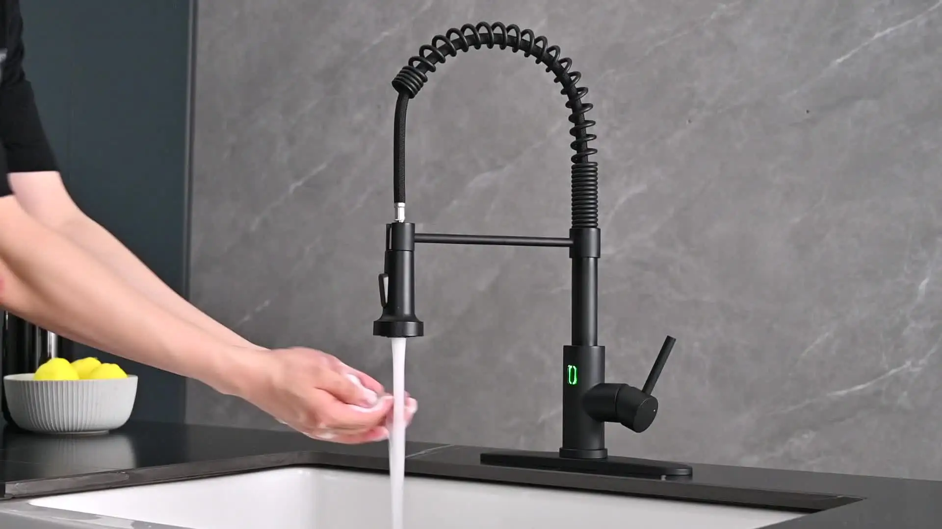 Rubinetto Bagno 4 Modalità Rubinetto Del Bagno Con Spruzzatore A Tiraggio, Rubinetto Del Rubinetto Lavabo Estraibile Con Luce Led