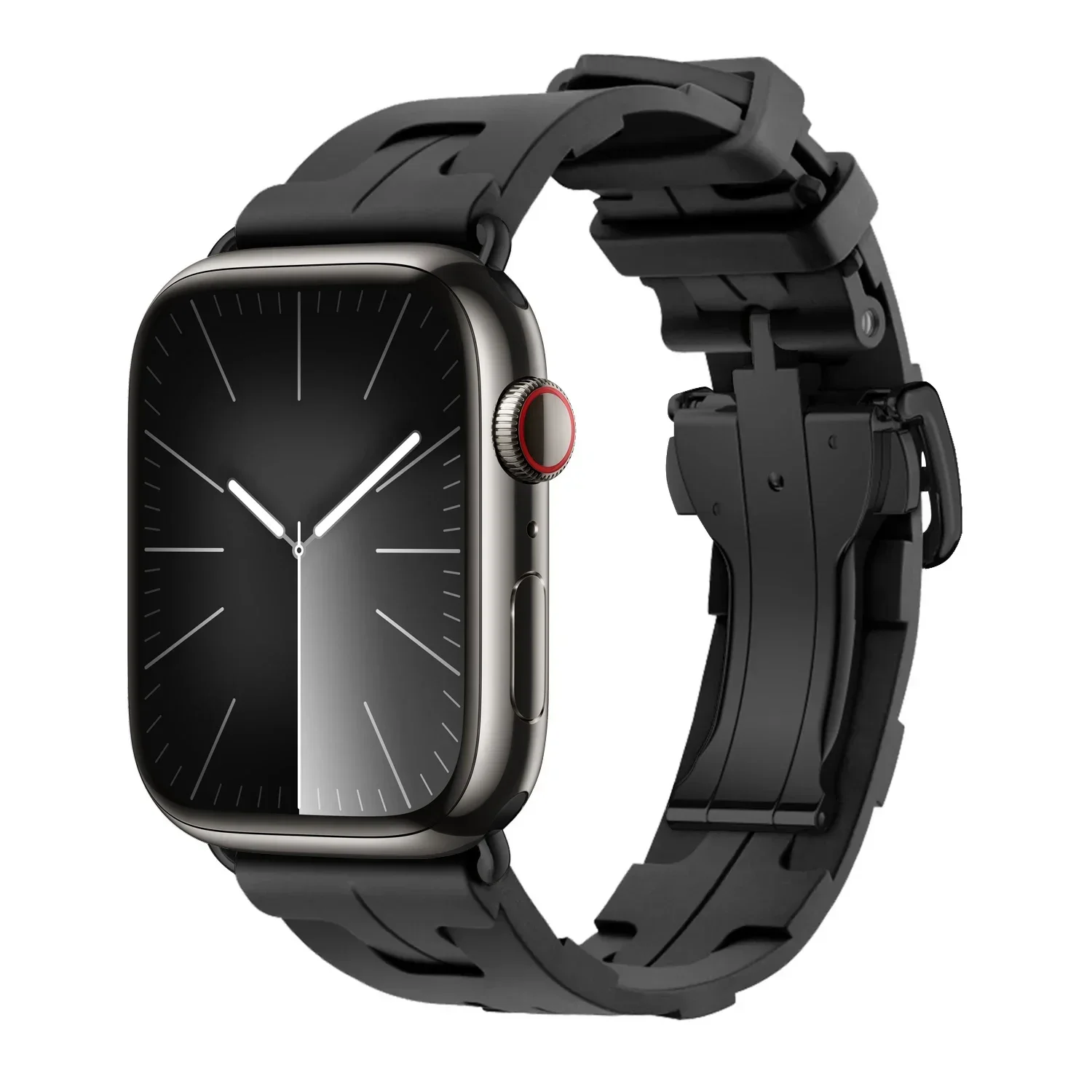 Kilim Single Tour Silicone Watch Strap with Logo and Folding Buckle