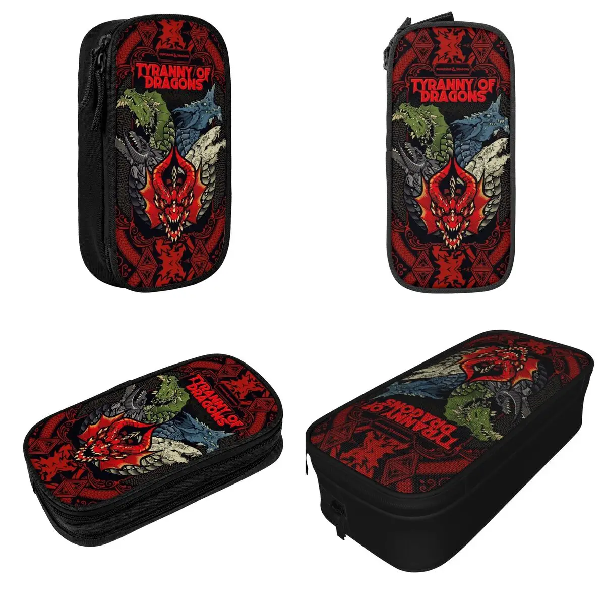 Dungeon And Dragon Game Fans Merch Pen Box Large-capacity Office Supplies Tyranny of Dragon Poster Pencil Bag Amazing Gift 2