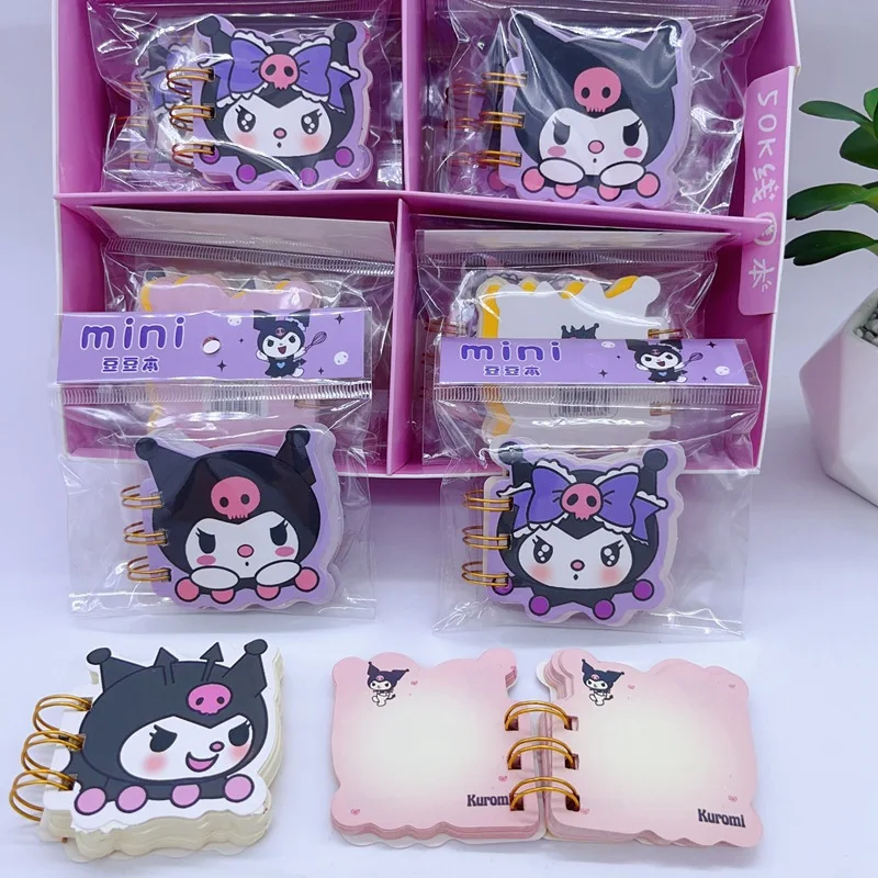 

24 шт. Sanrio Mini Portable Coil Japanese Cartoon Kawaii Hellokitty, книга сообщений, Детская Милая Веселая книжка, студенческие канцелярские принадлежности