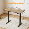 Standing Desk, Stand up Height Adjustable Home Office Electric Desk, 48 x 24 Inch Sit Stand Desk with Splice Board, Rustic Brown 2