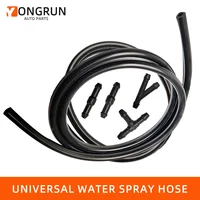 1/2/3/4m car spray nozzle connection pipe rubber spray pipe windshield washer black spray component set 1
