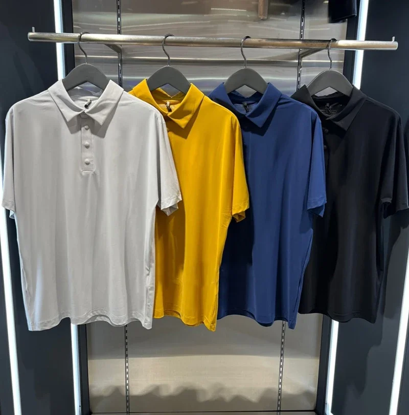 

GOLF Clothing Men's Short Sleeve T-shirt 2024 Summer New Lapel Skull logo Simple Joker Jersey Golf Sports Breathable POLO Shirt