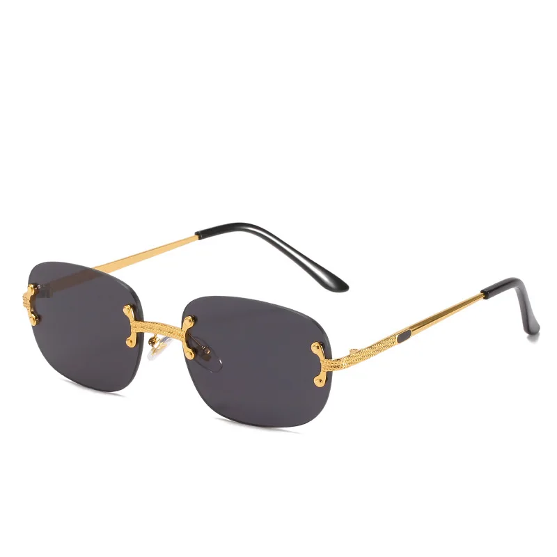 KeiKeSweet Luxury Brand Desiger Vintage Fashion Sunglasses Women Men Rays UV400 Shades Rimless Gradient Sun Glasses Party Top coach sunglasses Sunglasses